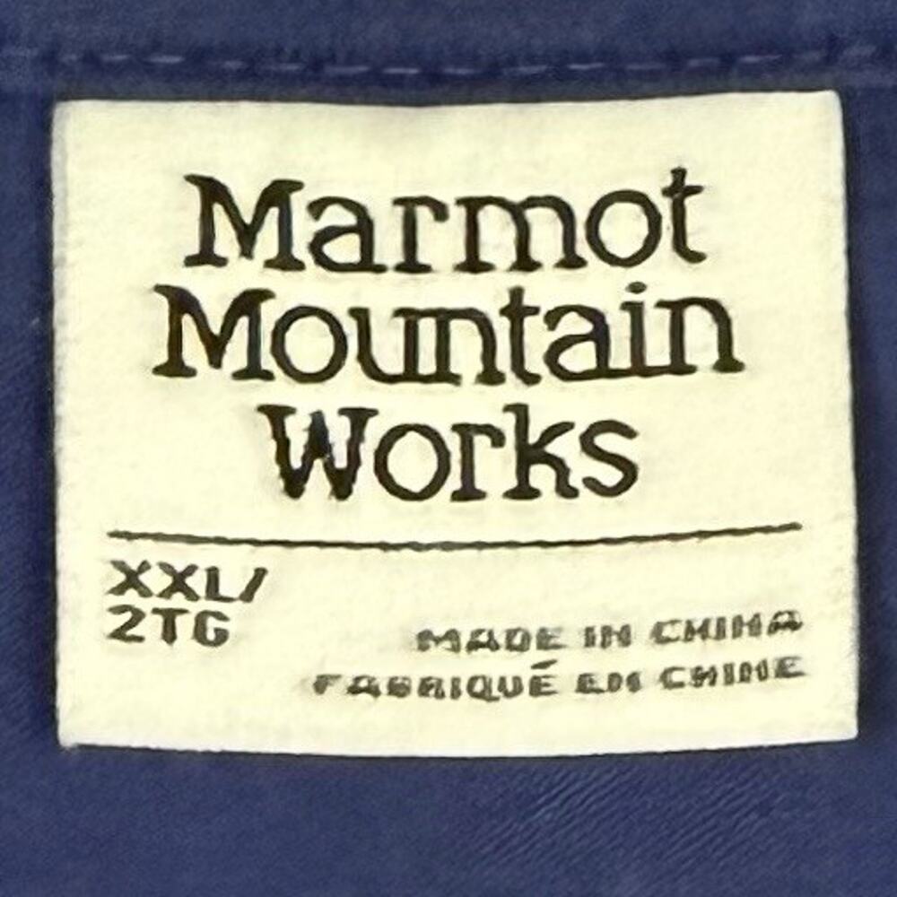 Marmot Mountain T Shirt Mens XXL Twilight Blue Graphic Cairns Tee NWT - Picture 2 of 12